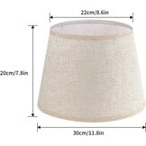 Linnen Lampenkap Wit - Ø30cm H20cm - 54% Korting