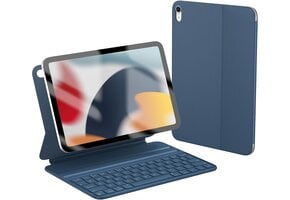 Toetsenbordhoes iPad 10e Gen 10,9" QWERTY Spaans Bluetooth Ultradun Blauw 78% Korting