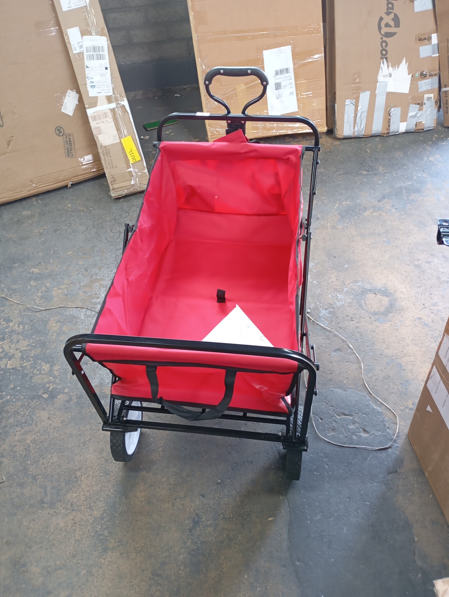 Bolderkar - opvouwbaar - 90x54x63 cm - tot 90 kg - rood