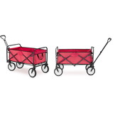Bolderkar - opvouwbaar - 90x54x63 cm - tot 90 kg - rood