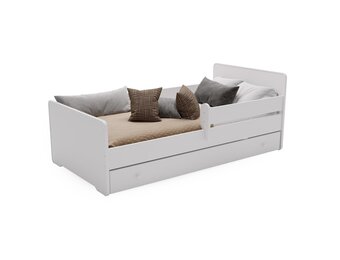 Peuterbed MAX - 140x70 cm - met lade en uitvalbeveiliging - wit