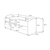 Peuterbed MAX - 140x70 cm - met lade en uitvalbeveiliging - wit