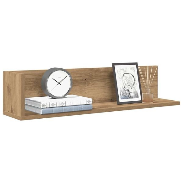 vidaXL Wandschappen 2 st 75x16,5x16,5 bewerkt hout artisanaal eiken