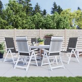 vidaXL Tuinstoelkussens Hoge Rug 6 stuks Antraciet - 34% Korting