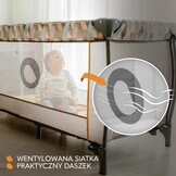 Lionelo Sven Plus Reiswieg met Aankleedkussen en Muziekmobiel - Grafit Grijs - 127 x 71 x 86 cm