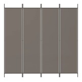 vidaXL Kamerscherm met 4 panelen 200x200 cm stof antracietkleurig
