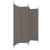 vidaXL Kamerscherm met 4 panelen 200x200 cm stof antracietkleurig