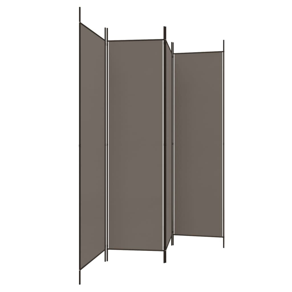 vidaXL Kamerscherm met 4 panelen 200x200 cm stof antracietkleurig