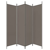 vidaXL Kamerscherm met 4 panelen 200x200 cm stof antracietkleurig
