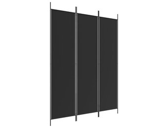 vidaXL Kamerscherm met 3 panelen 150x200 cm stof zwart