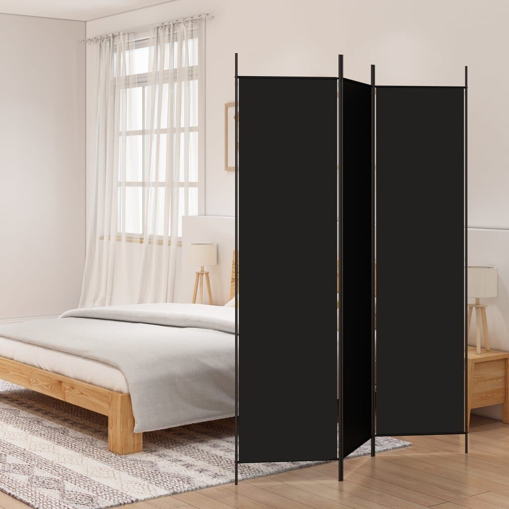vidaXL Kamerscherm 3 Panelen Zwart - 150x200 cm - 33% Korting