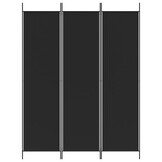 vidaXL Kamerscherm met 3 panelen 150x200 cm stof zwart