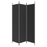 vidaXL Kamerscherm met 3 panelen 150x200 cm stof zwart