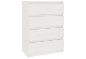 Bijzetkast van Grenenhout (Wit) - 60x36x84 cm - 35% Korting