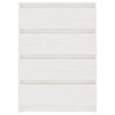 vidaXL Bijzetkast 60x36x84 cm massief grenenhout wit