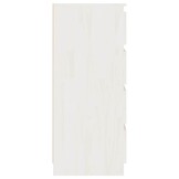 vidaXL Bijzetkast 60x36x84 cm massief grenenhout wit