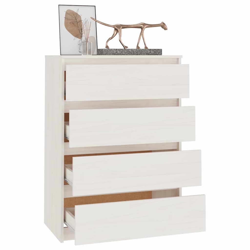 Bijzetkast van Grenenhout (Wit) - 60x36x84 cm - 35% Korting