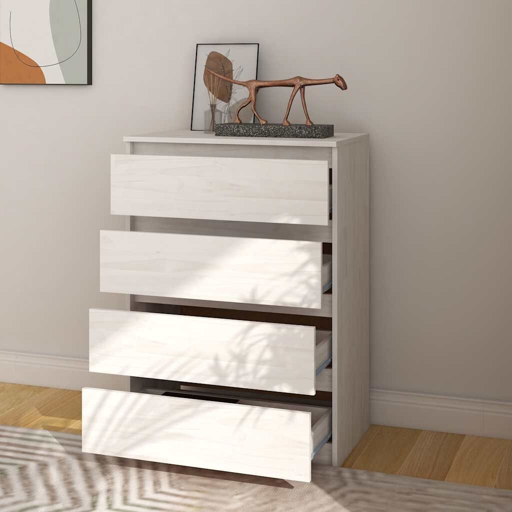 Bijzetkast van Grenenhout (Wit) - 60x36x84 cm - 35% Korting