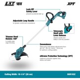 Grastrimmer BL 18V LXT telescoop DUR193Z