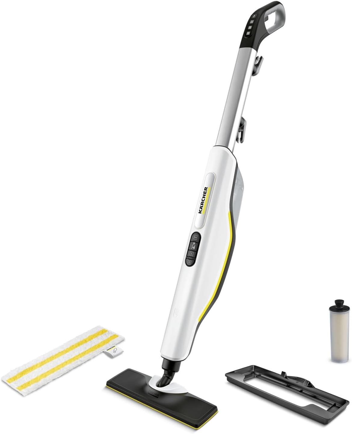 Kärcher stoomreiniger SC 3 Upright EasyFix, opwarmtijd: 0,5 min., oppervlaktecapaciteit: ca. 60 m², tank: 0,5 l, verwarmingsvermogen: 1.600 W, met vloermondstuk, vloerdoek, tapijtglijder