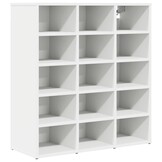 vidaXL Schoenenkast 77,5 x 30 x 83,5 cm Bewerkt hout Wit