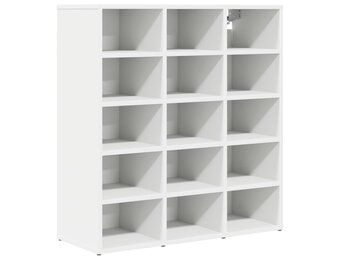 vidaXL Schoenenkast 77,5 x 30 x 83,5 cm Bewerkt hout Wit