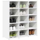 vidaXL Schoenenkast 77,5 x 30 x 83,5 cm Bewerkt hout Wit