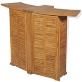 vidaXL Bartafel inklapbaar 155x53x105 cm massief teakhout
