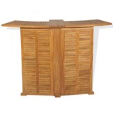 vidaXL Bartafel inklapbaar 155x53x105 cm massief teakhout