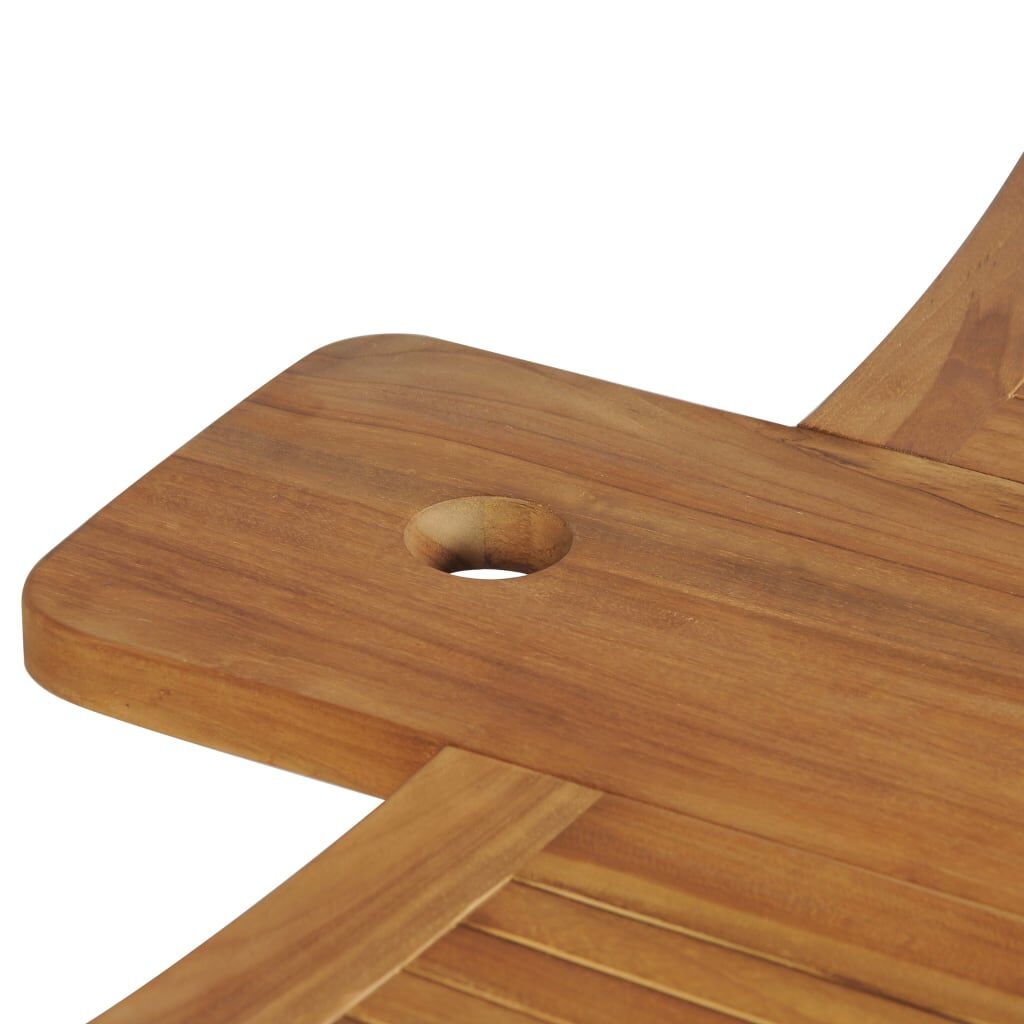 vidaXL Bartafel inklapbaar 155x53x105 cm massief teakhout