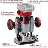 Einhell Professional accu-boven-/kantfreesset TP-RO 18 Set Li BL-Solo