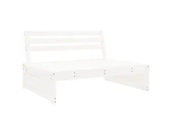 vidaXL Tuinmiddenbank 120x80 cm massief grenenhout wit