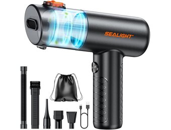 SEALIGHT Draadloze Handstofzuiger Zwart - 32000Pa - 4-in-1 - Voor Auto en Huishouden