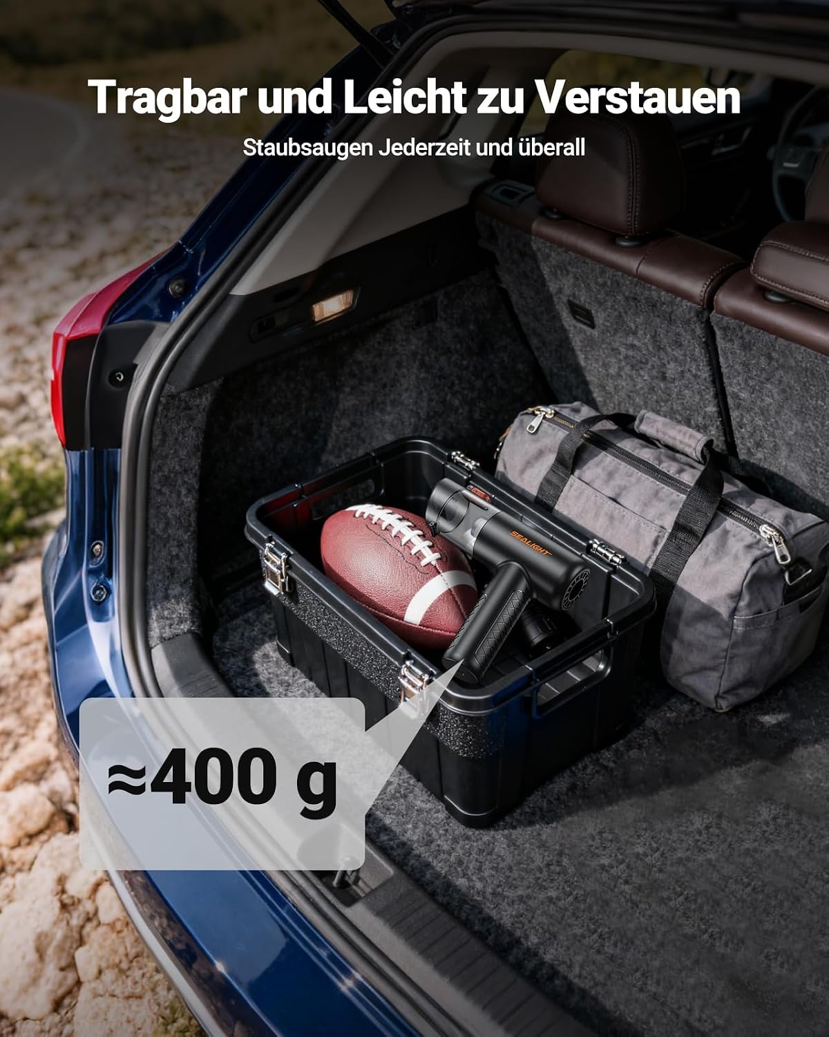 SEALIGHT Draadloze Handstofzuiger Zwart - 32000Pa - 4-in-1 - Voor Auto en Huishouden