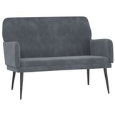 Donkergrijs Fluweel Bankje 108x79x79 cm - 34% Korting!