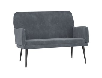 vidaXL Bankje 108x79x79 cm fluweel donkergrijs