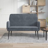 Donkergrijs Fluweel Bankje 108x79x79 cm - 34% Korting!