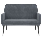 Donkergrijs Fluweel Bankje 108x79x79 cm - 34% Korting!