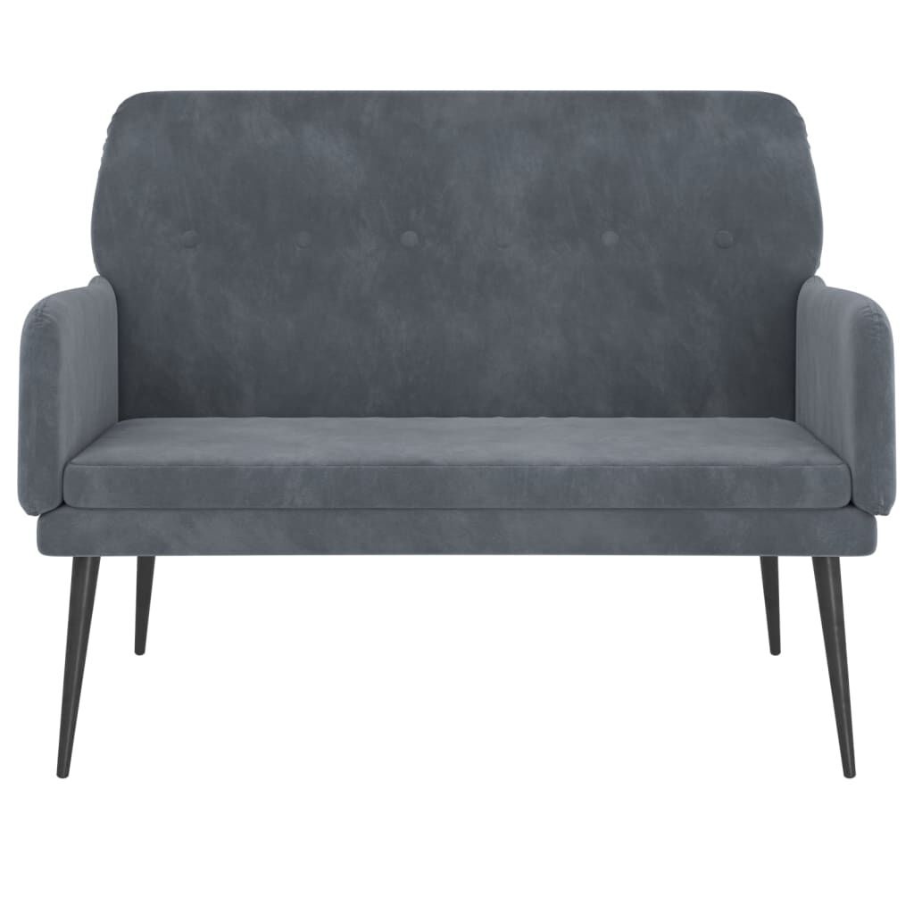 vidaXL Bankje 108x79x79 cm fluweel donkergrijs
