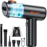 SEALIGHT Draadloze Handstofzuiger Zwart - 32000Pa - 4-in-1 - Voor Auto en Huishouden