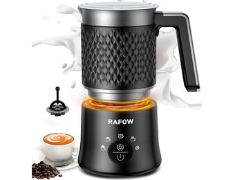 Rafow 5-in-1 Elektrische Melkopschuimer 320ml - Zwart