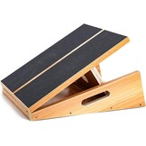 Professioneel houten schuine plank, verstelbare hellingsplank en kuitstretcher, rekplank - extra ontwerp met zijhandgreep voor draagbaarheid - 16" x 12,5", 5 posities