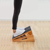 Professioneel houten schuine plank, verstelbare hellingsplank en kuitstretcher, rekplank - extra ontwerp met zijhandgreep voor draagbaarheid - 16" x 12,5", 5 posities