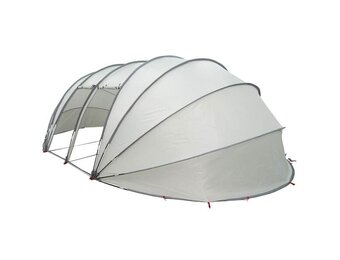 vidaXL Zwembad Tent Koepel Grijs 640 x 432 x 205 cm
