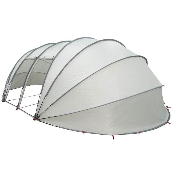 vidaXL Zwembad Tent Koepel Grijs 640 x 432 x 205 cm