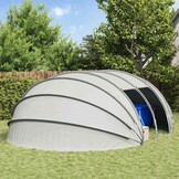 vidaXL Zwembad Tent Koepel Grijs 640 x 432 x 205 cm