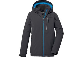 Functionele Winterjas Jongens Zwart Blauw Maat 176 - 40% Korting