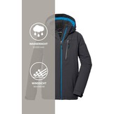 Killtec Functionele Winterjas voor Jongens met Capuchon KOW 159 Zwart Blauw - Maat 176