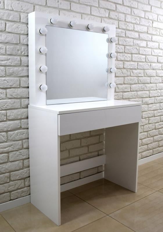 Kaptafel - make up tafel - met spiegel - 80x76x140,5 cm - wit