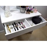 Kaptafel - make up tafel - met spiegel - 80x76x140,5 cm - wit